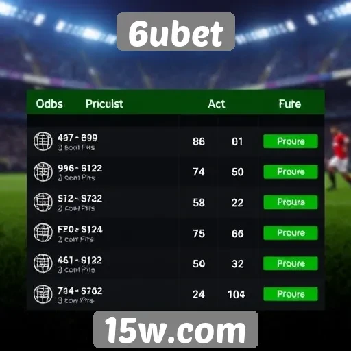 Comparação de odds entre casas de apostas e 6ubet