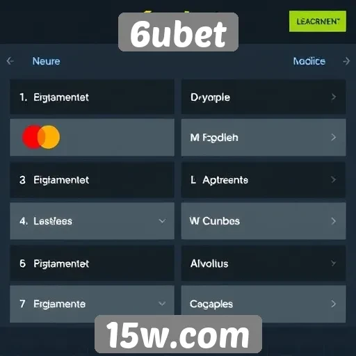 Métodos de pagamento disponíveis no 6ubet